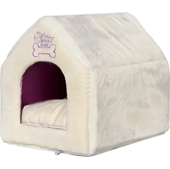 Pelíšek pro psa Plyšový domeček budka pro psa maltézského psíka, yorka, čivavu