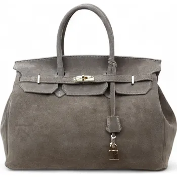 Kabelka MORANTI kabelka z pravé přírodní semišové kůže - bezbarvá