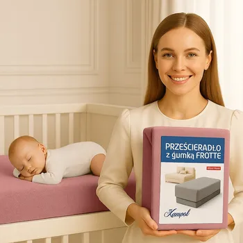 Prostěradlo FROTÉ PROSTĚRADLO S GUMOU 70X220 POLSKÉ (Vyrobeno v ČR) PUDROVÁ RŮŽOVÁ