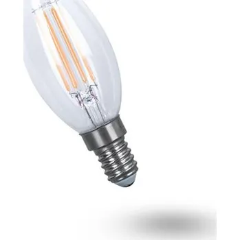 Žárovka Žárovka LED E14 5W C35 bílá teplá filamentová svíčka GETI