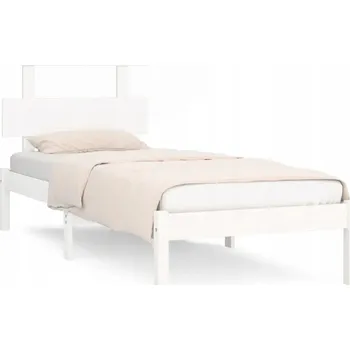Postel Čalouněná dvoulůžková postel VidaXL 90x190 cm bílá