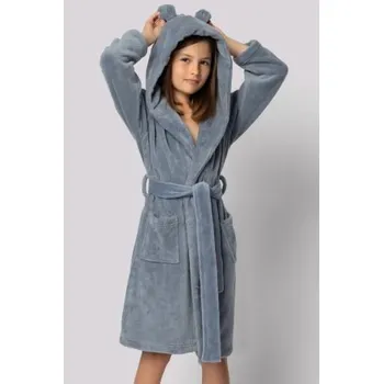 Dívčí župan Envie Bear Modro-šedá 134-140