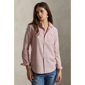 Pánská košile Bavlněná košile Polo Ralph Lauren 211970736 růžová 03A, vel. M