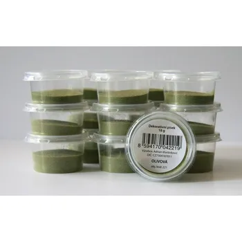 písek olivová (Dekorativní písek)