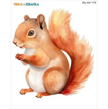 Textilie k potisku Veverka – nažehlovačka 14x11