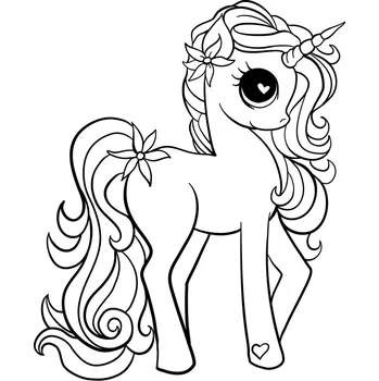 JEDNOROŽEC III. / 15x20 cm (Samolepicí šablona na pískování)