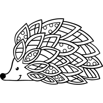 JEŽEK zentangle / 20x15 cm (Samolepicí šablona na pískování)