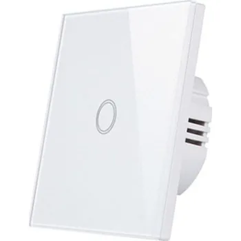 Elektrická zásuvka Ledspace Skleněný dotykový vypínač - bílý
