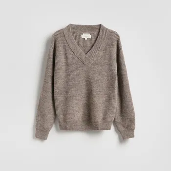 Dámský svetr Reserved - Svetr s příměsí vlny - béžová - 922II-80M - 922II-80M-S