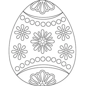 Samolepící dekorace velikonoční VAJÍČKO II. / 15x12 cm (Samolepicí šablona na pískování)