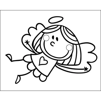 Vánoční dekorace ANDĚLKA I. / 15x12 cm (Samolepicí šablona na pískování)