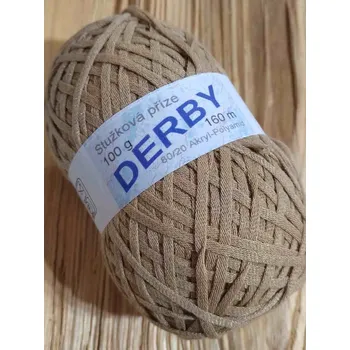Příze Pletací příze stužková SDS Derby hnědá světlá