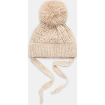 Čepice Dětská vlněná čepice Jamiks LAURINA II LAURINA.m.II.N.JZI099.G béžová 80X, vel. 44