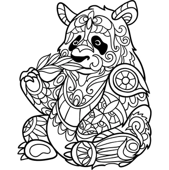 PANDA zentangle / 20x25 cm (Samolepicí šablona na pískování)