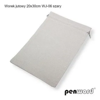 Set školních potřeb Woreczek jutowy szary 30x20cm