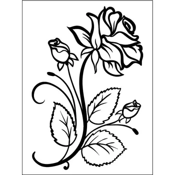 RŮŽE II. / 15x20 cm (Samolepicí šablona na pískování)