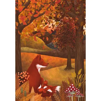 Ellastration Přáníčko Podzimní lišky