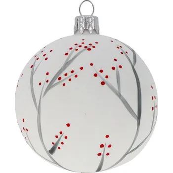 Ozdoba vánoční, koule keř, červená, 8cm (DOPRODEJ POSLEDNÍCH KOUSKŮ) - BALENÍ OBSAHUJE 6 ks!|Ego Dekor