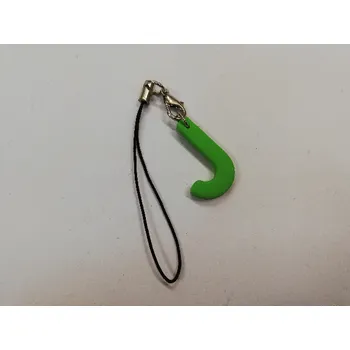 Přívěsek Fimo přívěsek na mobil - písmeno "J" zelený