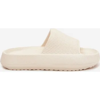 Dámská obuv Dámské pantofle na platformě s výstřihem Ecru Ameira 40/41