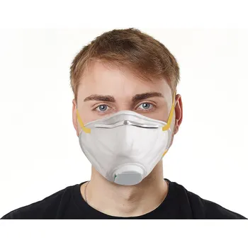 respirátor Workshop 20x Filtrační bílá polomaska FFP2 NR s ventilkem