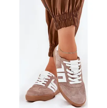 Dámské tenisky Kopačky Sportovní Boty Z Semiše Béžové Vinceza 79517 37