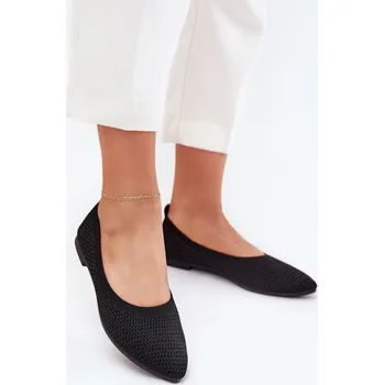 Dámské baleríny Síťované Textilní Baleríny Dámské Černé Sarina 37