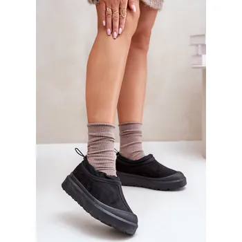 Dívčí sněhule Dámské Sněhule Na Platformě S Nízkým Svrškem Černé Izamine 37