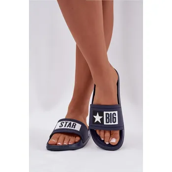 Dámské žabky Dámské pantofle Big Star DD274A265 tmavě modro-bílé 37