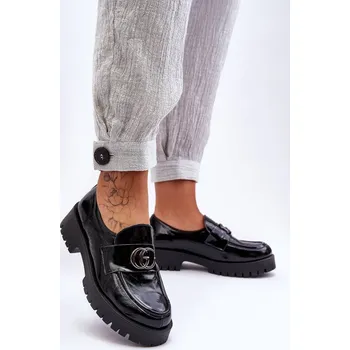 Dámské polobotky Dámské kožené polobotky s ozdobou Černá Rosefalls 36