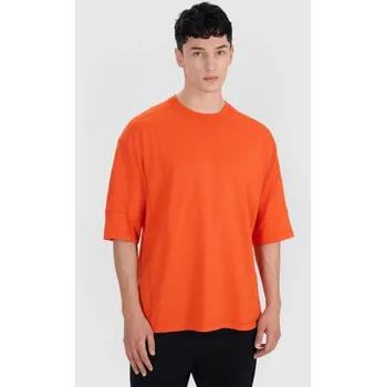 Pánské tričko Pánské hladké tričko oversize 4F 4FRSS25TTSHM2653-70S pánské xxl