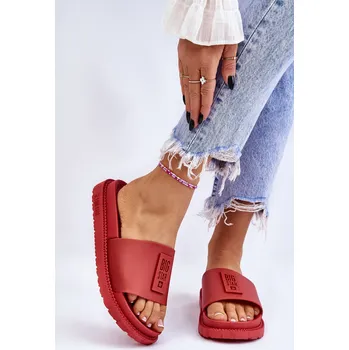 Dámské žabky Dámské pantofle Big Star LL274430 červené 41