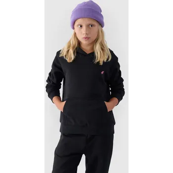 Dámská mikina Dívčí Nepochybná Mikina S Kapucí Hladká Černá 4F 4FJWMM00TSWSF1316-20S 128