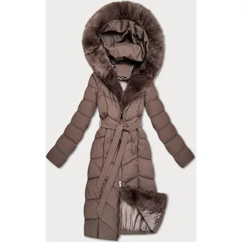 Dámská bunda Hnědá dámská zimní bunda s kožešinovým panelem S'West (B8525-48) odstíny hnědé XXL (44)