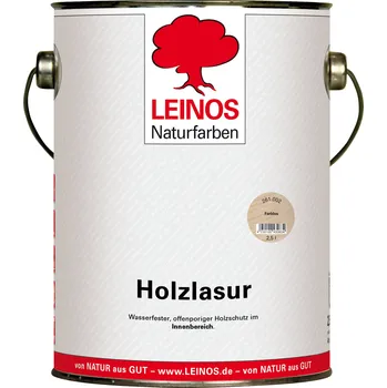 Lak na dřevo LEINOS naturfarben LEINOS 261.202 Vnitřní lazura na dřevo bílá 2,5 L
