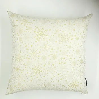 Dekorativní polštářek BYTEMA Vánoční dekorační povlak FLASH VLOČKY GOLD 1 45 x 45 cm