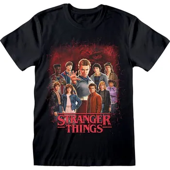 Pánské tričko Tričko Stranger Things - Group of all Characters Velikost: XL