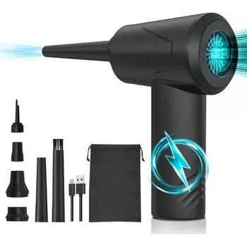 Čistící sada Air Duster přenosný elektrický foukač prachu 3v1 s dobíjením a 3 úrovněmi výkonu
