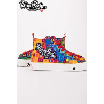 Dámské tenisky Tenisky Pol'and'Rock Festival X Big Star SS174504 Zeleno-žluté 41