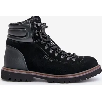 Dámská zimní obuv Semišové Zateplené Boty Třpytky Pánské Big Star OO174643 Černé 44