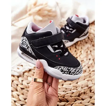 Dětské Sportovní Boty Černé a červená Linen 33