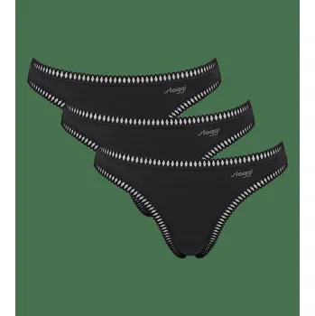 Kalhotky sloggi GO Crush String C3P - BLACK - SLOGGI BLACK - SLOGGI XS