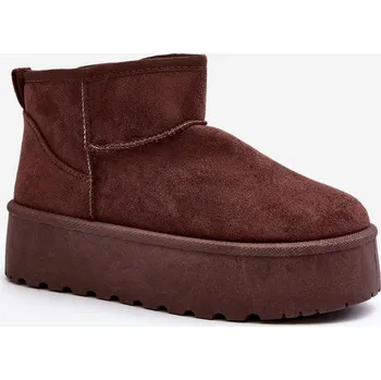 Dívčí sněhule Sametové sněhule na platformě hnědé Corcoran 40