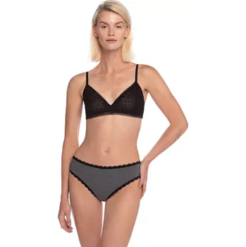 Dámské spodní prádlo DÁMSKÝ SPODNÍ DÍL BIKIN L-1532BI GREY MELANGE S