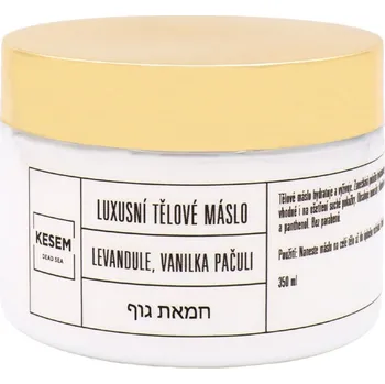 Tělový krém KESEM Dead sea Luxusní tělové máslo levandule, vanilka a pačuli, 350ml