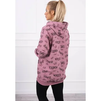 Dámská mikina Mikina s nápisy tmavě růžová UNI