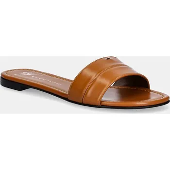 Dámské pantofle Kožené pantofle Giuseppe Zanotti Baddy E500060.004 hnědá 82X, EUR 41