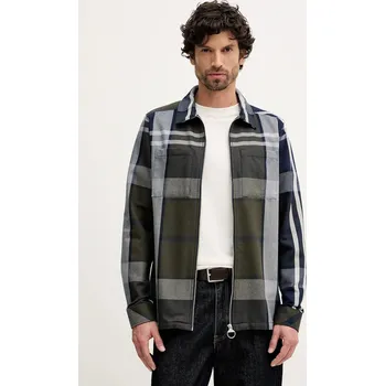 Pánská košile Bavlněná košile Barbour Lannich pánská, tmavomodrá barva, relaxed, s klasickým límcem, MOS0343 59X, vel. XXL