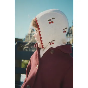 Nákrčník Dětský vlněný nákrčník Konges Sløjd COLLETTE BALACLAVA béžová barva, KS104269 KS104269.PreSpring 08X, vel. 3-6 měsíců