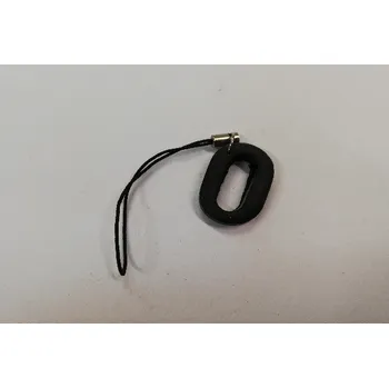 Přívěsek Fimo přívěsek na mobil - písmeno "O" černý